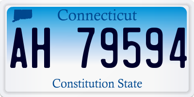 CT license plate AH79594
