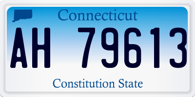 CT license plate AH79613