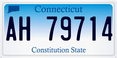 CT license plate AH79714