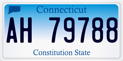 CT license plate AH79788