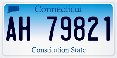 CT license plate AH79821