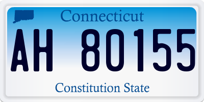 CT license plate AH80155