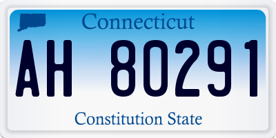 CT license plate AH80291