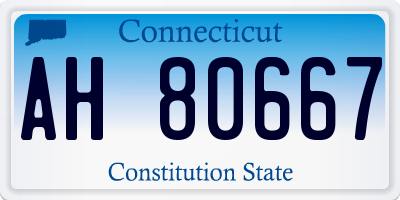 CT license plate AH80667