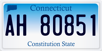 CT license plate AH80851