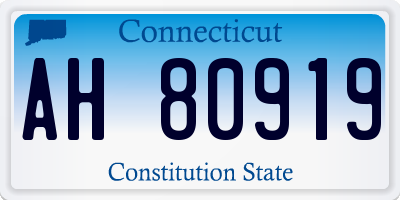 CT license plate AH80919