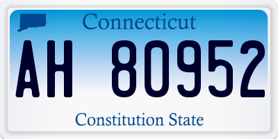 CT license plate AH80952