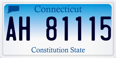 CT license plate AH81115