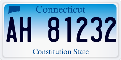 CT license plate AH81232