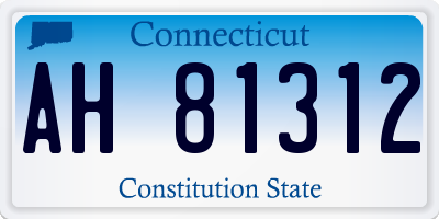 CT license plate AH81312