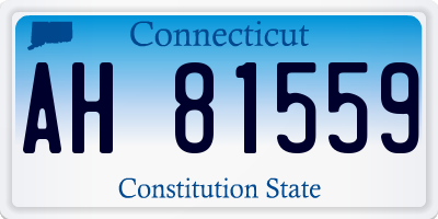 CT license plate AH81559