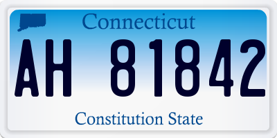 CT license plate AH81842