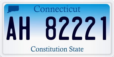 CT license plate AH82221