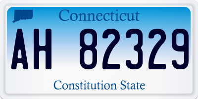 CT license plate AH82329