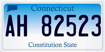 CT license plate AH82523