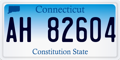 CT license plate AH82604