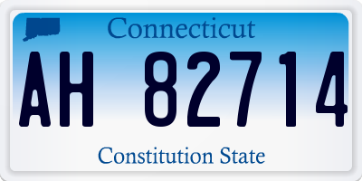 CT license plate AH82714