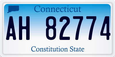 CT license plate AH82774