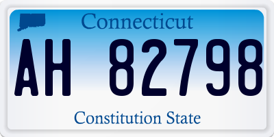 CT license plate AH82798