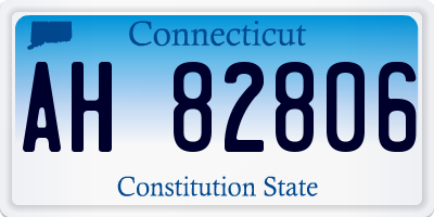 CT license plate AH82806