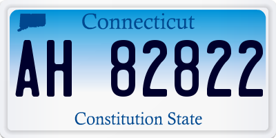CT license plate AH82822