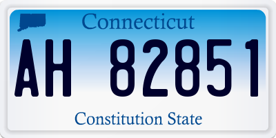 CT license plate AH82851