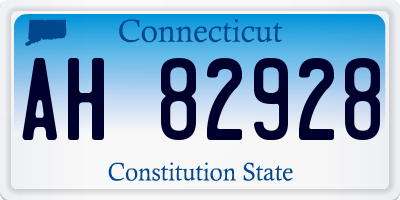 CT license plate AH82928