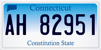 CT license plate AH82951