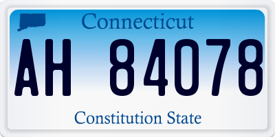 CT license plate AH84078