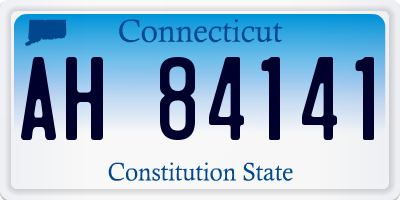 CT license plate AH84141