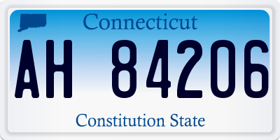 CT license plate AH84206