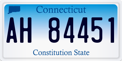 CT license plate AH84451