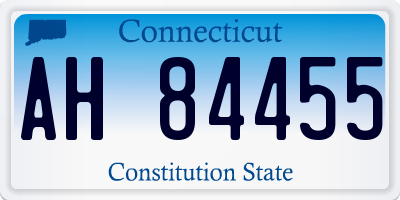 CT license plate AH84455