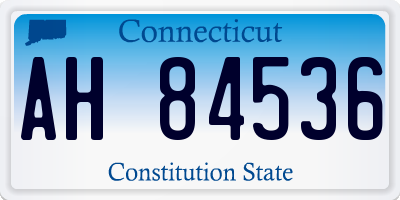 CT license plate AH84536