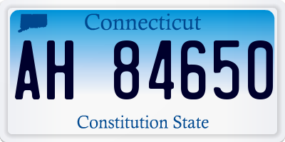 CT license plate AH84650