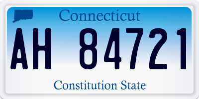 CT license plate AH84721
