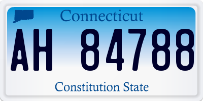 CT license plate AH84788