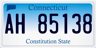CT license plate AH85138