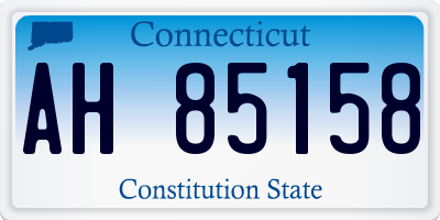 CT license plate AH85158