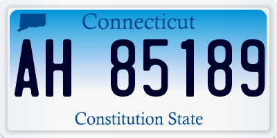 CT license plate AH85189