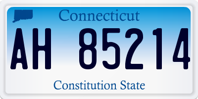 CT license plate AH85214