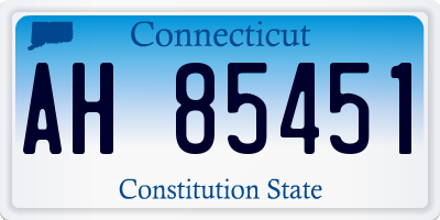 CT license plate AH85451