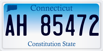 CT license plate AH85472
