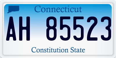 CT license plate AH85523