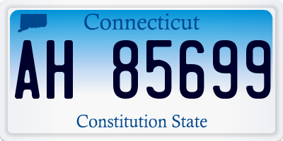 CT license plate AH85699
