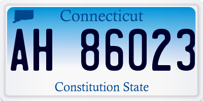CT license plate AH86023