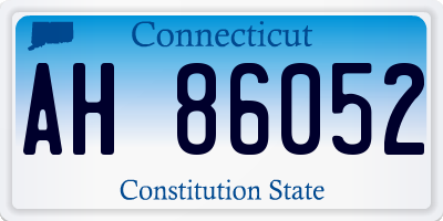 CT license plate AH86052