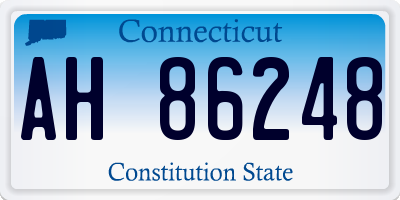 CT license plate AH86248