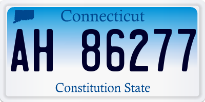 CT license plate AH86277