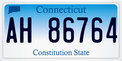 CT license plate AH86764
